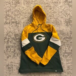 Fanatics Green Bay Packers Green & Yellow Hoodie Size Large